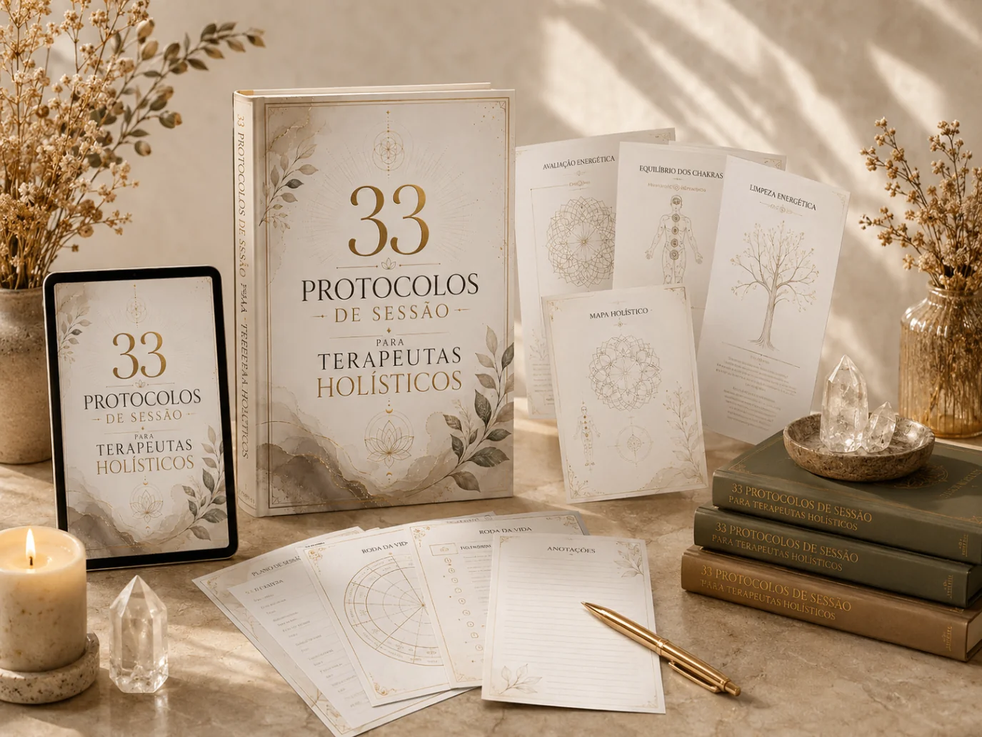 Kit completo com o livro, tablet e materiais imprimíveis do produto